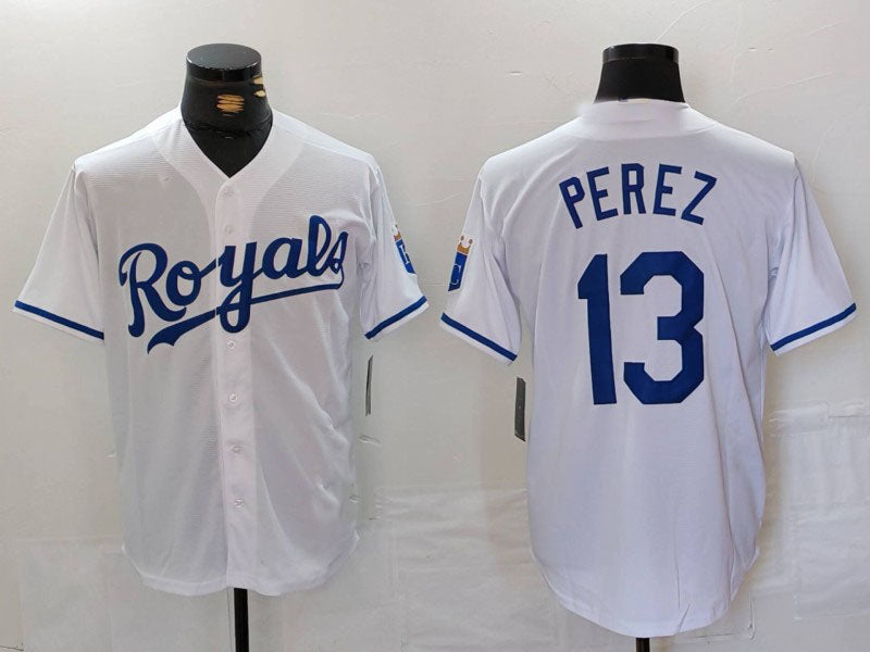 KC.Royals #13 Salvador Perez Player White Stitched Baseball product image 1
