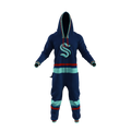 Seattle Kraken NHL Hockey Sockey Men Navy Team Uniform Onesie product image 1, provided for visual reference and product