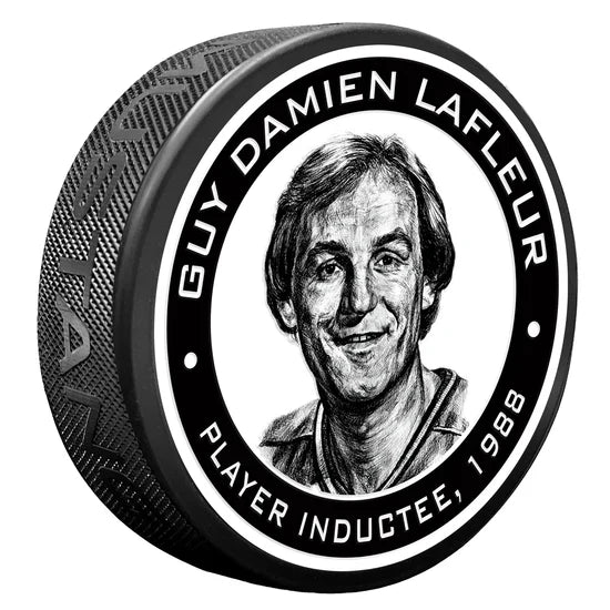 Guy Lafleur Montreal Canadiens NHL Alumni Hockey Hall of Fame Player Induction Hockey Puck product image 1, provided for