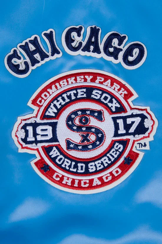 Chicago White Sox Retro Classic Blue Satin Jacket product image 6, provided for visual reference and product detail review