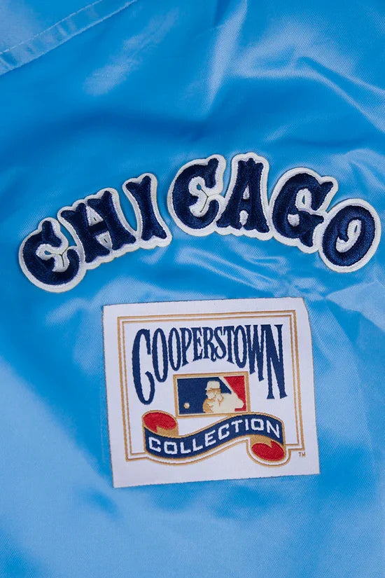 Chicago White Sox Retro Classic Blue Satin Jacket product image 7, provided for visual reference and product detail review