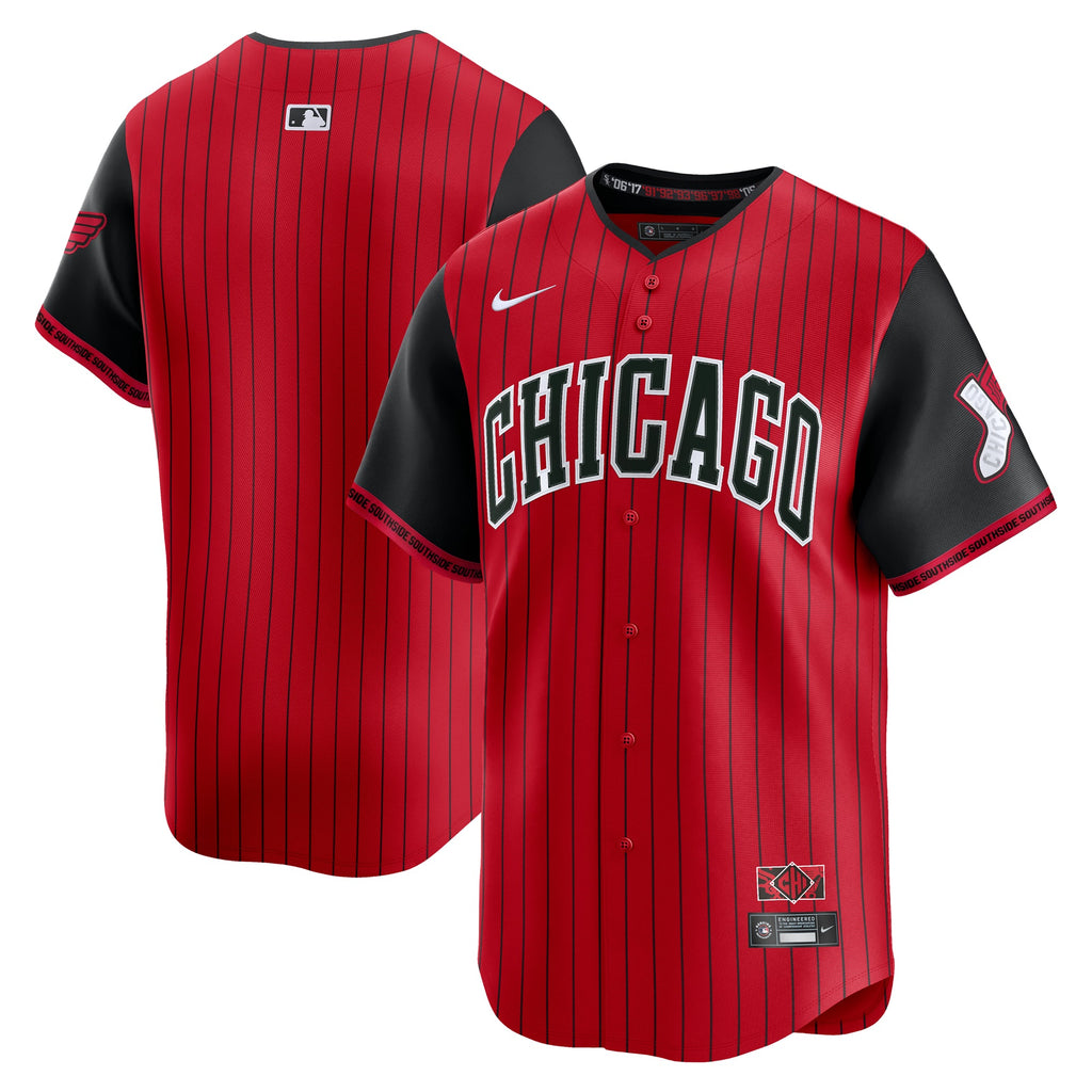 Chicago White Sox Nike Men Red/Black 2025 City Connect Limited Jersey product image 1, provided for visual reference and