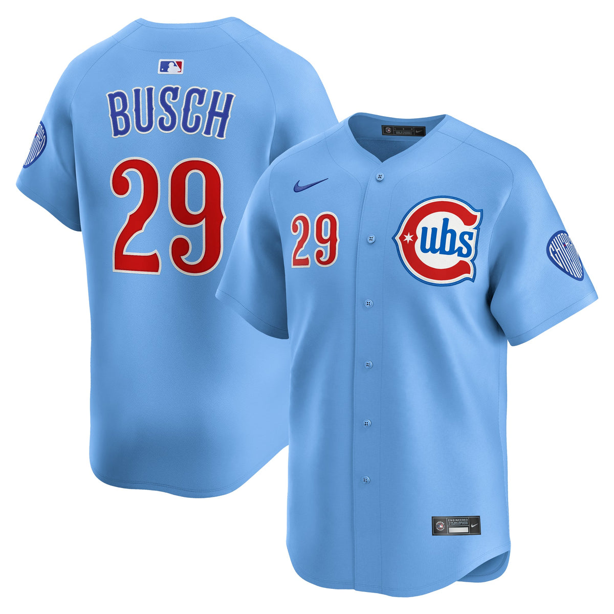 Michael Busch Chicago Cubs Nike Men Light Blue 2nd Alternate Limited Jersey product image 1, provided for visual reference