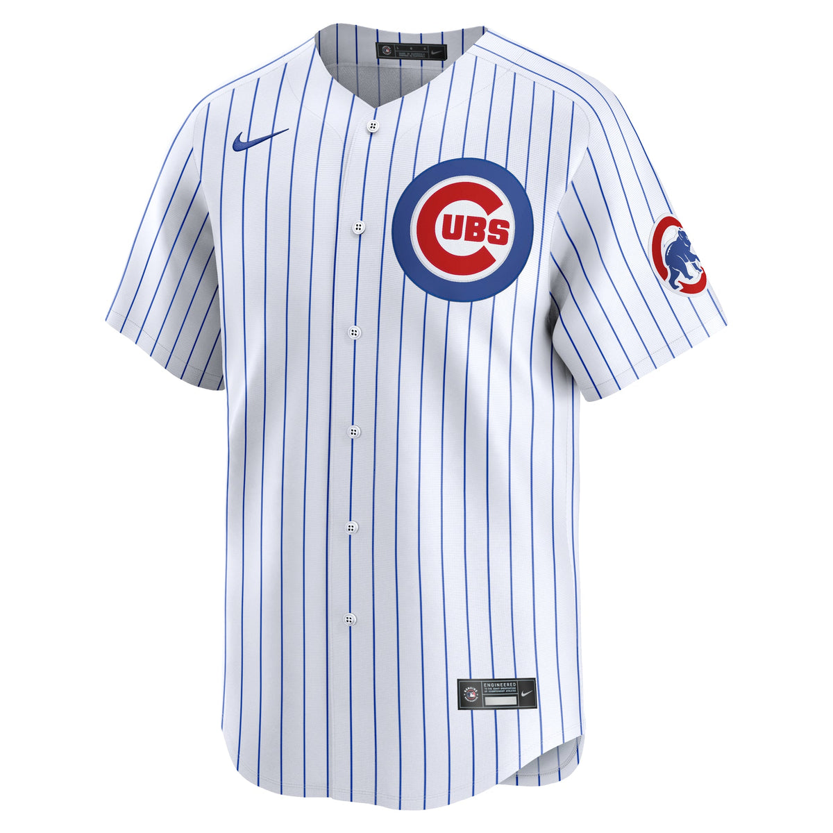 Chicago Cubs Nike White Pinstripe Home Limited Men Jersey product image 2, provided for visual reference and product detail