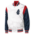 Chicago Cubs White/Red/Navy 1914 Logo Starter Jacket product image 1, provided for visual reference and product detail review