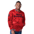 Chicago Blackhawks Starter Closer Reversible Varsity Jacket product image 1, provided for visual reference and product