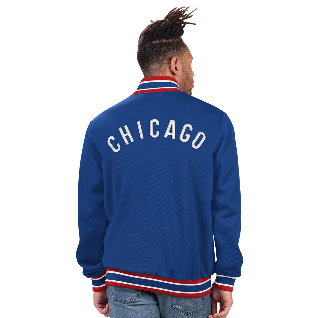 Chicago Cubs Starter Columbia Secret Weapon Polymesh Jacket product image 2, provided for visual reference and product