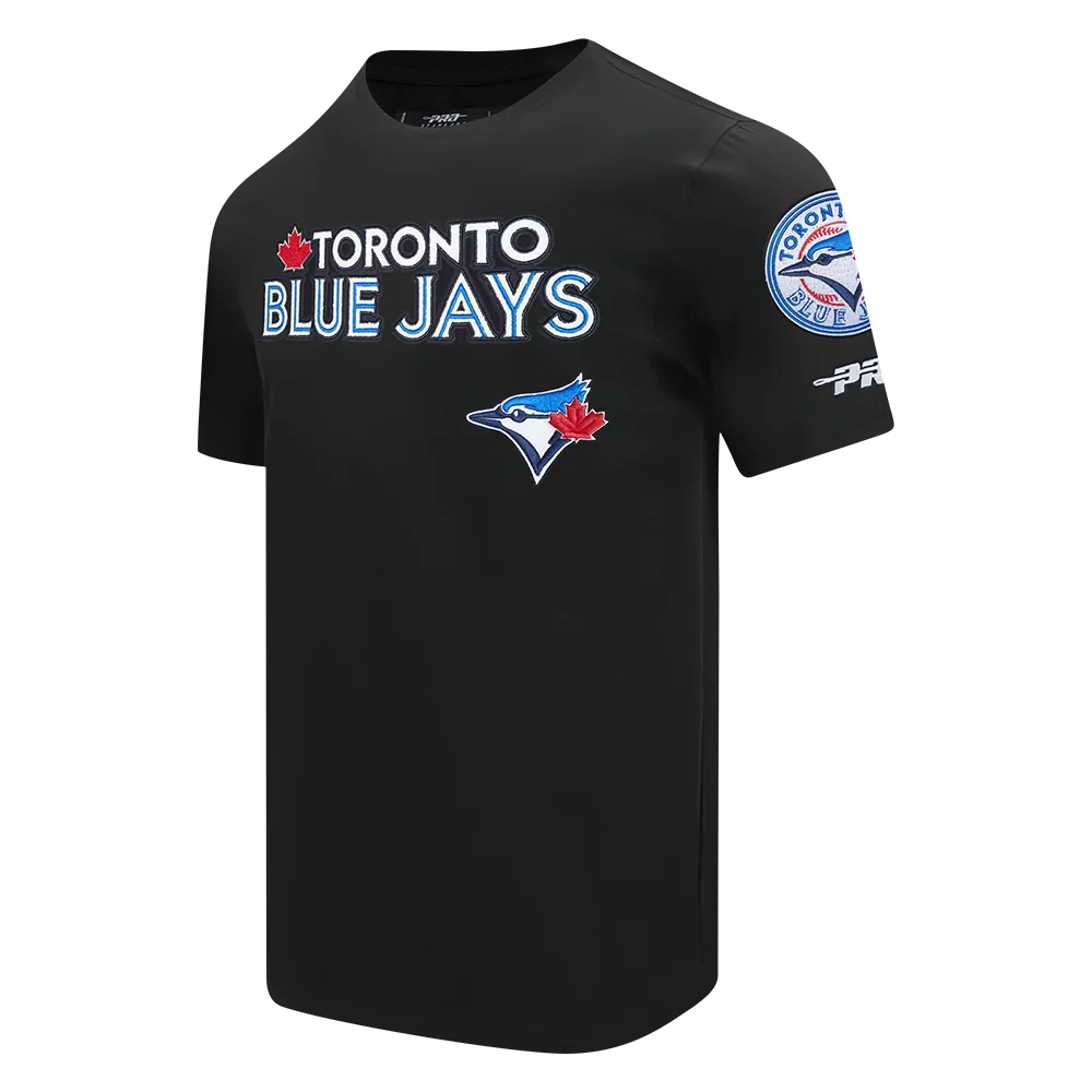 Toronto Blue Jays MLB Pro Standard Men Black Classic Chenille T-shirt product image 4, provided for visual reference and