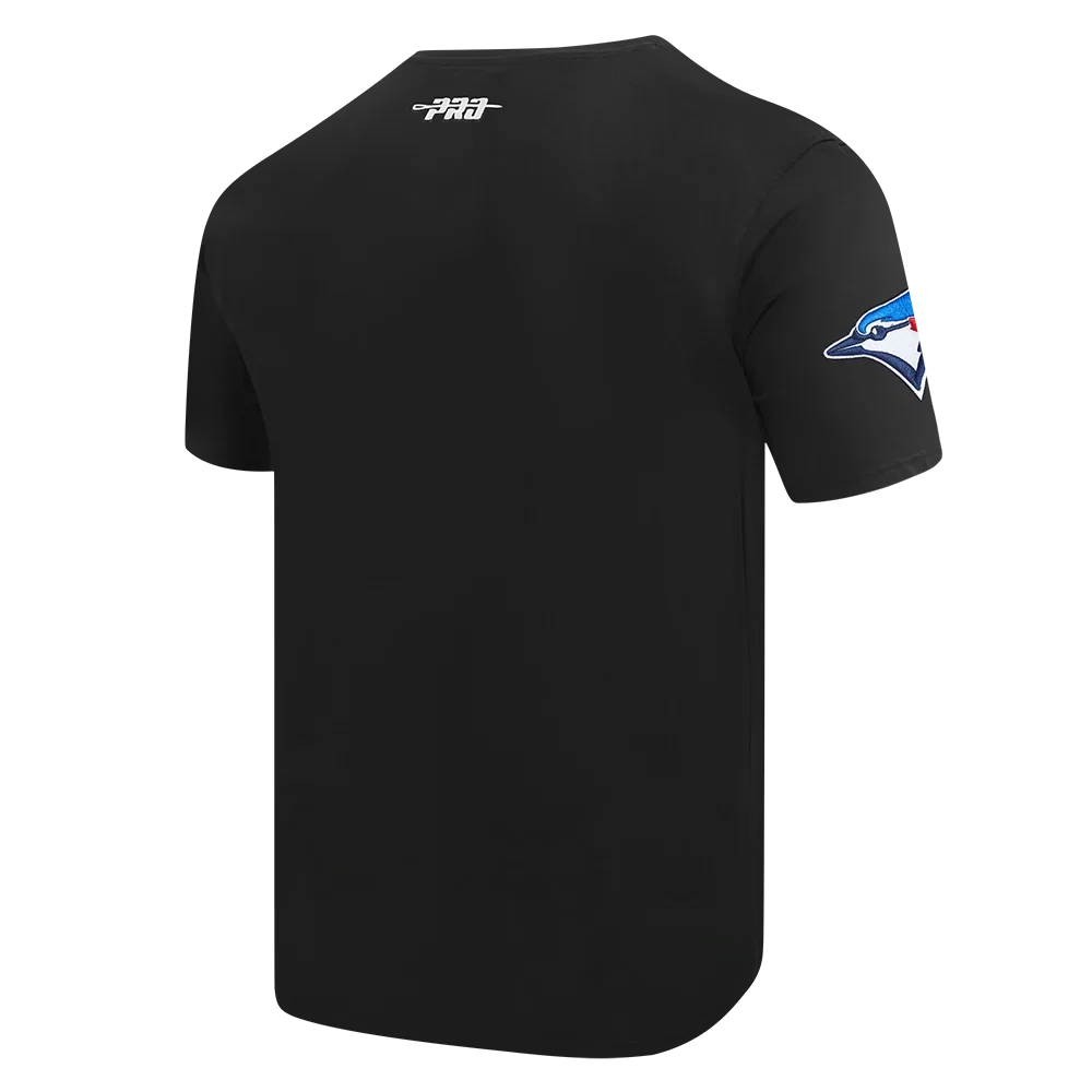 Toronto Blue Jays MLB Pro Standard Men Black Classic Chenille T-shirt product image 2, provided for visual reference and