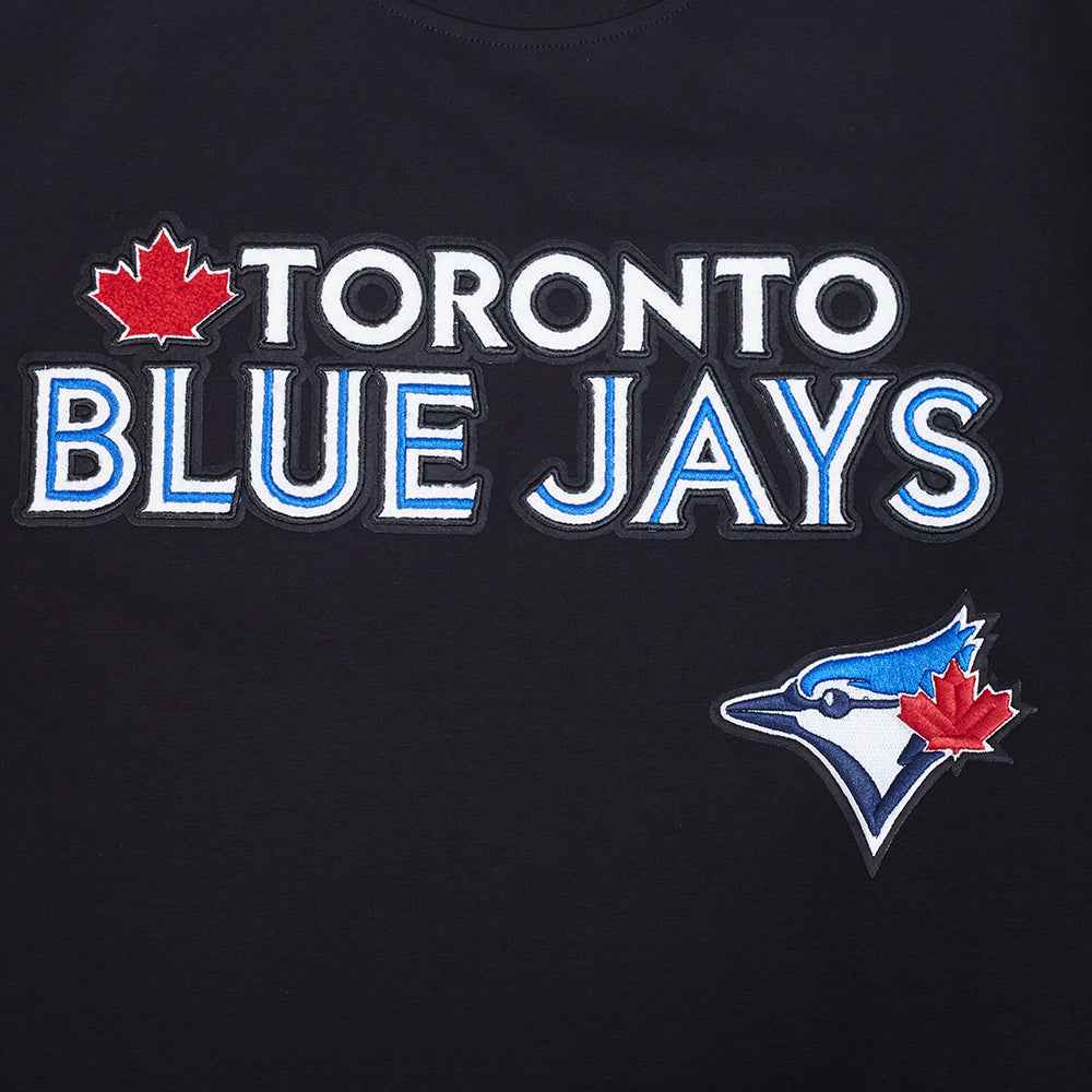 Toronto Blue Jays MLB Pro Standard Men Black Classic Chenille T-shirt product image 6, provided for visual reference and