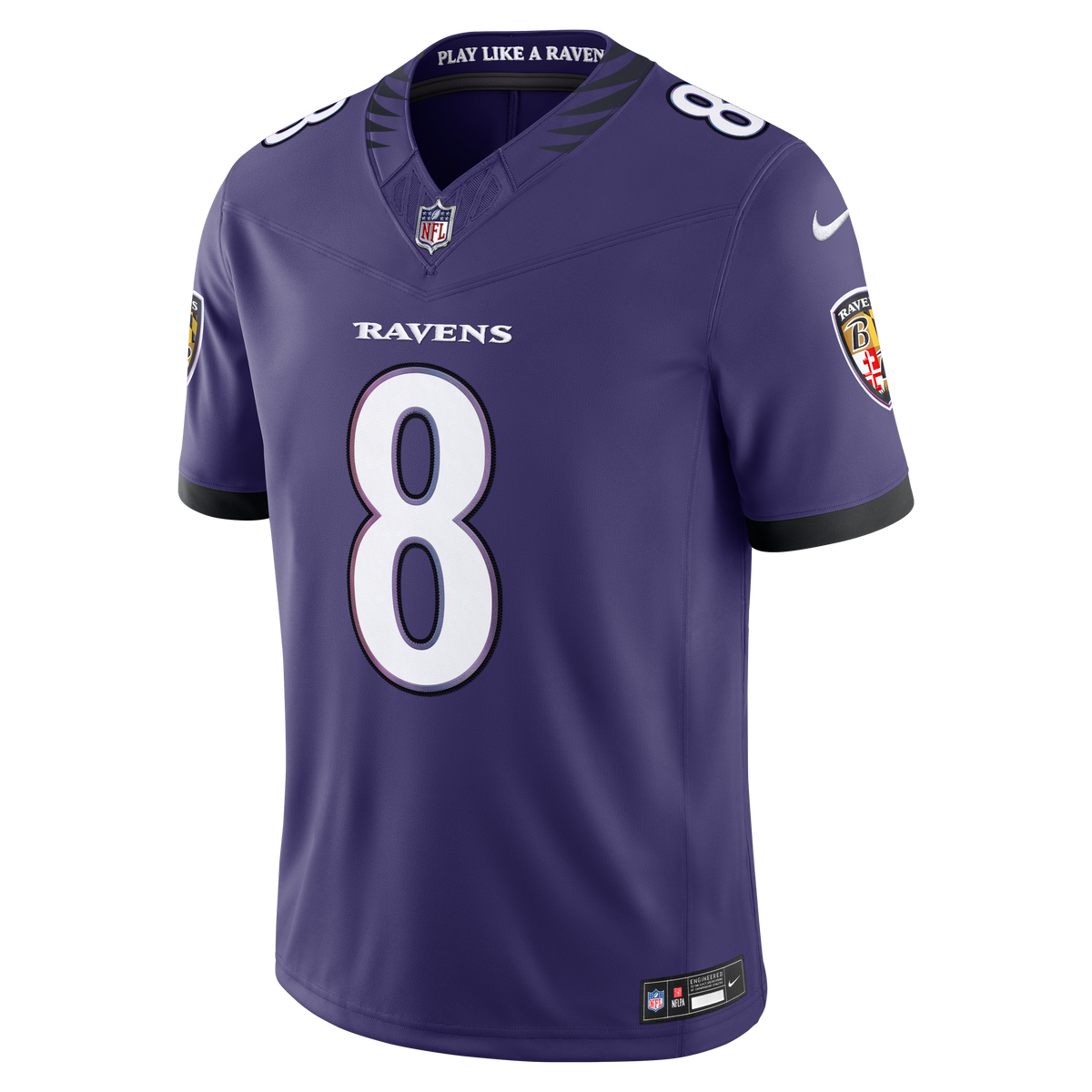 Lamar Jackson Baltimore Ravens NFL Nike Men Purple Vapor F.U.S.E. Limited Player Sewn Jersey product image 2, provided for