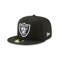Las Vegas Raiders NFL New Era Men Black 59Fifty Team Basic Fitted Hat product image 1, provided for visual reference and
