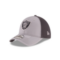 Las Vegas Raiders NFL New Era Men Grey 39Thirty Grayed Out Neo 2 Stretch Fit Hat product image 1, provided for visual