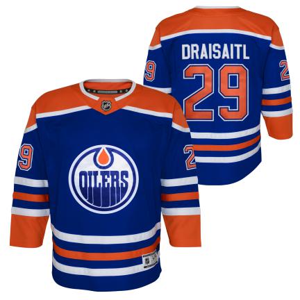 Leon Draisaitl Edmonton Oilers NHL Outerstuff Youth Home Premier Jersey product image 1, provided for visual reference and