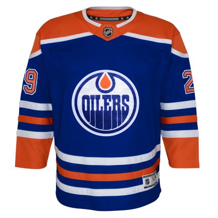 Leon Draisaitl Edmonton Oilers NHL Outerstuff Youth Home Premier Jersey product image 3, provided for visual reference and