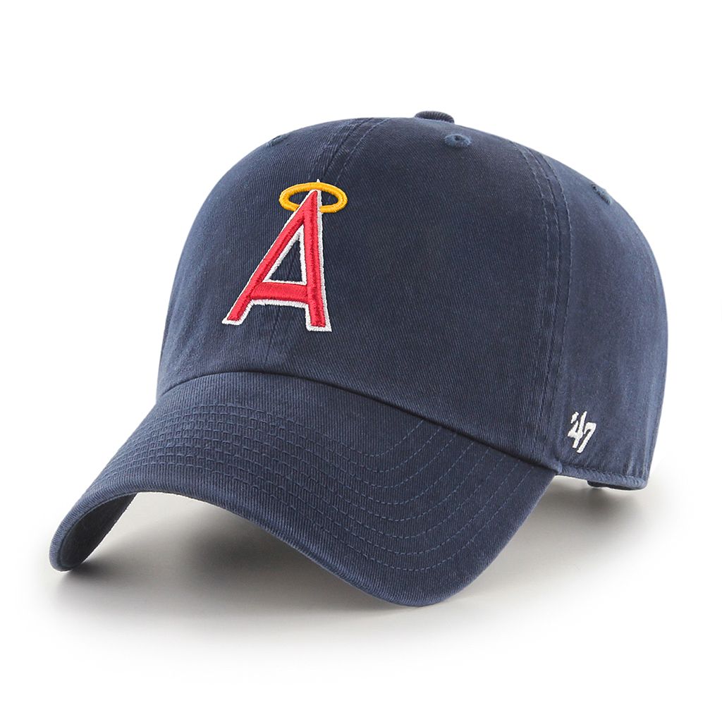 Los Angeles Angels MLB 47 Brand Men Navy Vintage Clean Up Adjustable Hat product image 1, provided for visual reference and