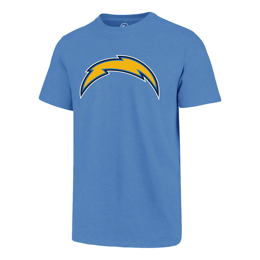Los Angeles Chargers NFL 47 Brand Men Light Blue Primary Logo Fan T-Shirt product image 1, provided for visual reference and