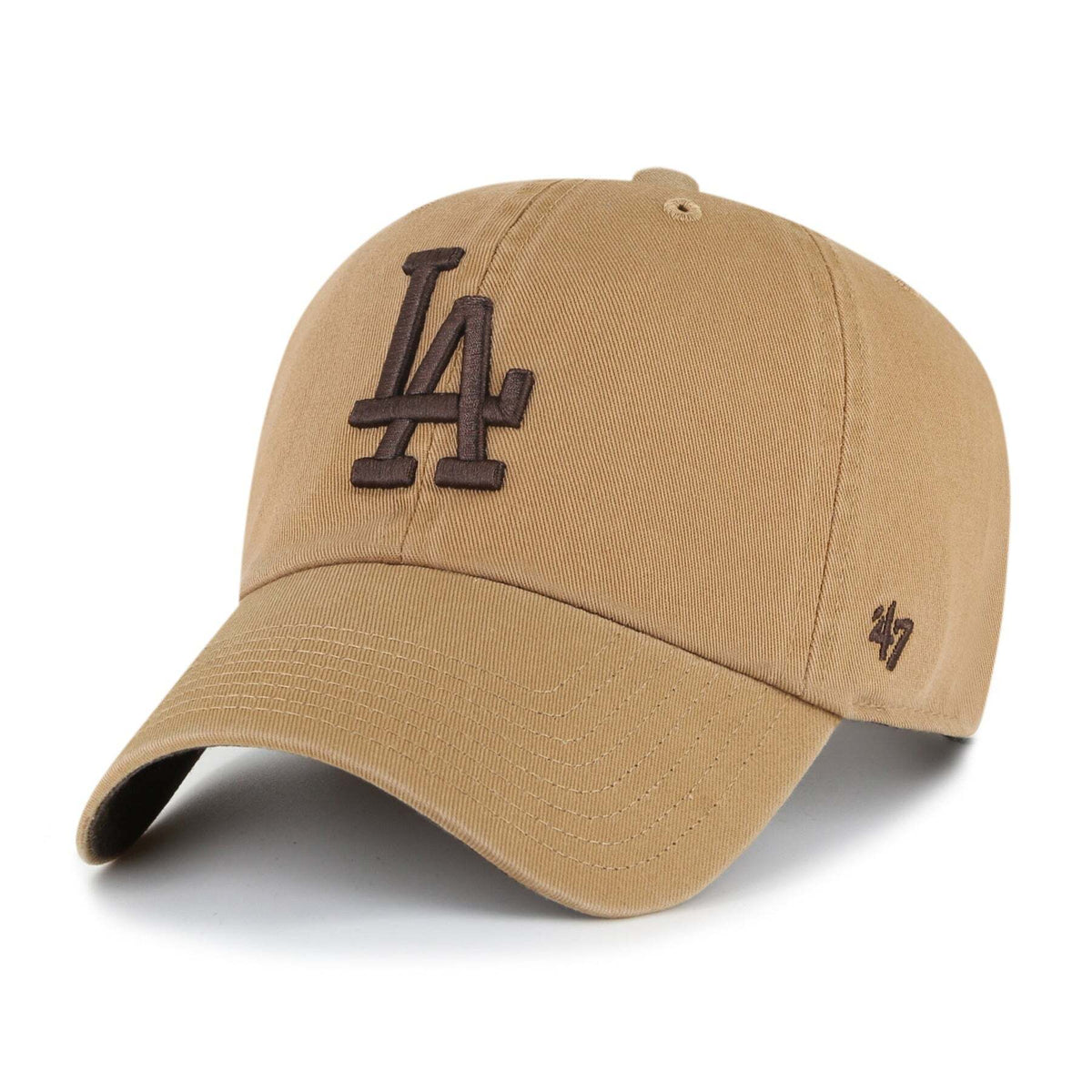 Los Angeles Dodgers MLB 47 Brand Men Dune Chocolate Clean Up Adjustable Hat product image 1, provided for visual reference