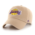 Los Angeles Lakers NBA 47 Brand Men Khaki Clean Up Adjustable Hat product image 1, provided for visual reference and product