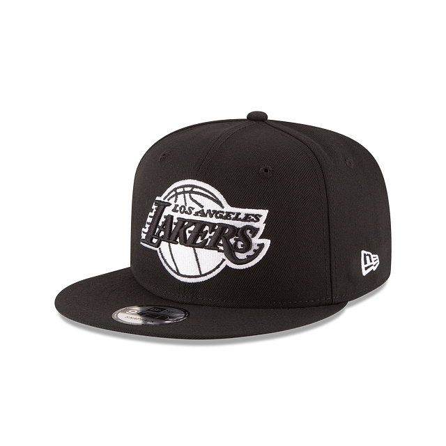 Los Angeles Lakers NBA New Era Men Black/White 9Fifty Basic Snapback product image 1, provided for visual reference and