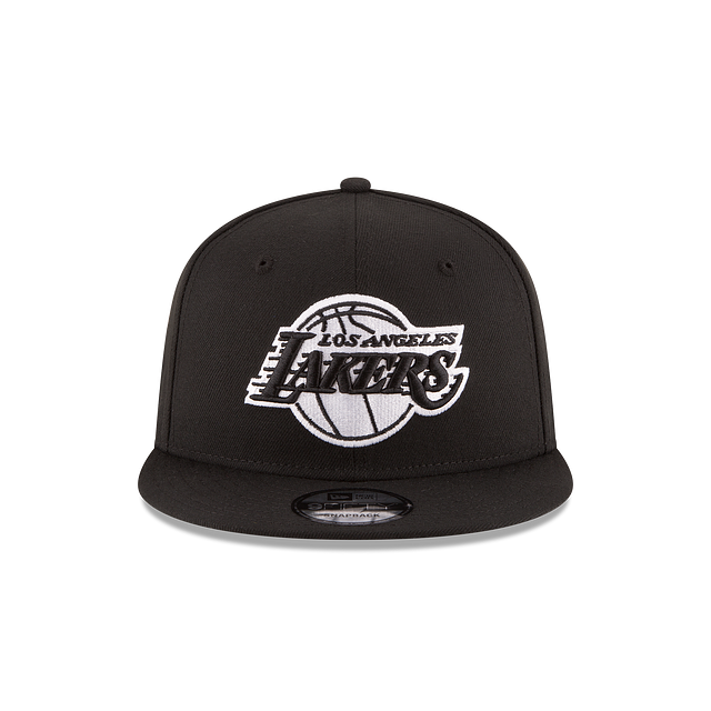 Los Angeles Lakers NBA New Era Men Black/White 9Fifty Basic Snapback product image 4, provided for visual reference and