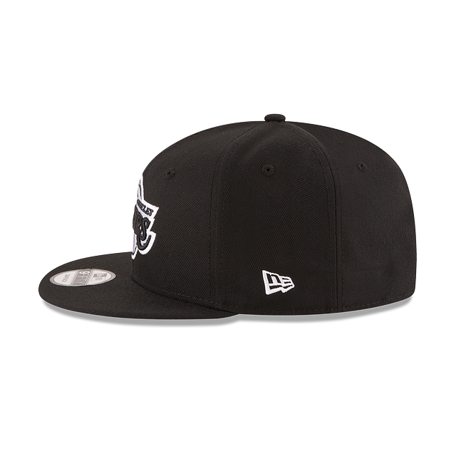 Los Angeles Lakers NBA New Era Men Black/White 9Fifty Basic Snapback product image 5, provided for visual reference and