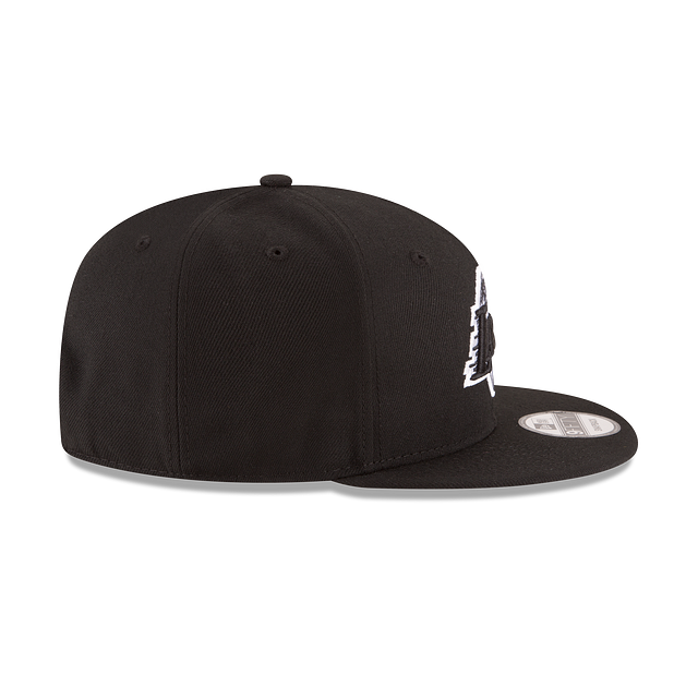 Los Angeles Lakers NBA New Era Men Black/White 9Fifty Basic Snapback product image 6, provided for visual reference and