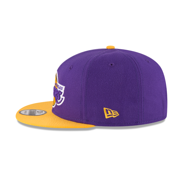 Los Angeles Lakers NBA New Era Men Purple/Yellow 9Fifty Two Tone Snapback product image 5, provided for visual reference and