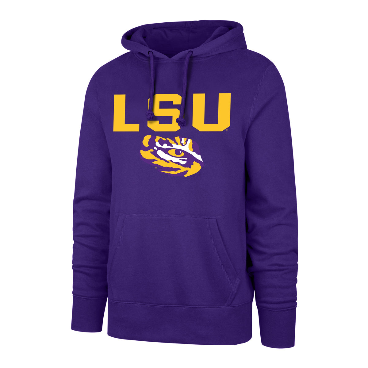Louisiana State Tigers NCAA 47 Brand Men Purple Imprint Headline Pullover Hoodie product image 1, provided for visual