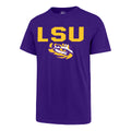 Louisiana State Tigers NCAA 47 Brand Men Purple Primary Logo Fan T-Shirt product image 1, provided for visual reference and
