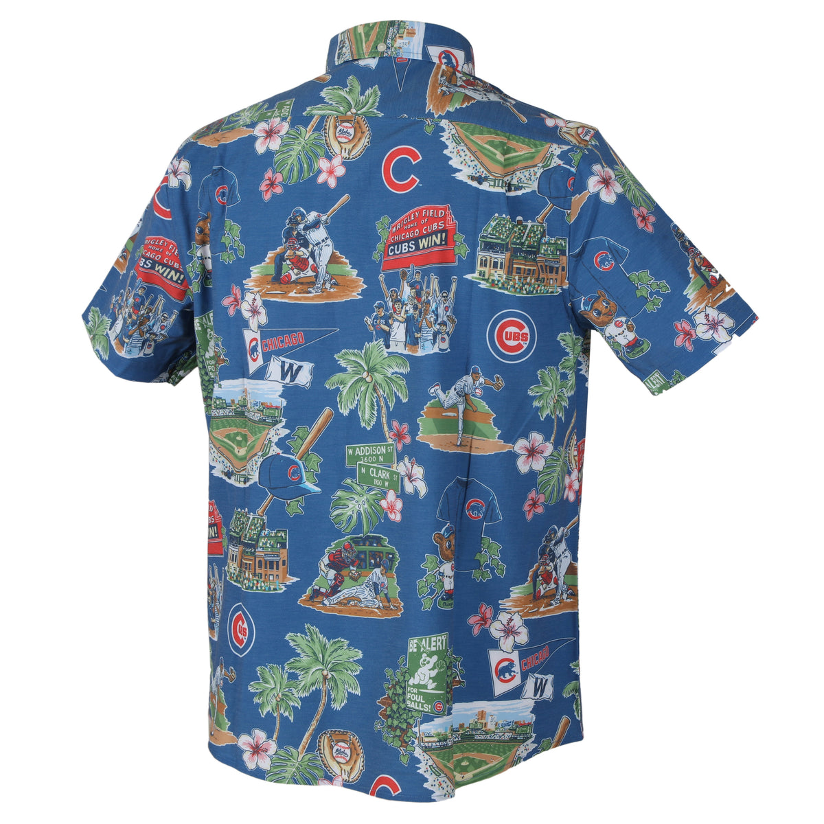 Chicago Cubs Men Royal Scenic Button Down Shirt product image 2, provided for visual reference and product detail review