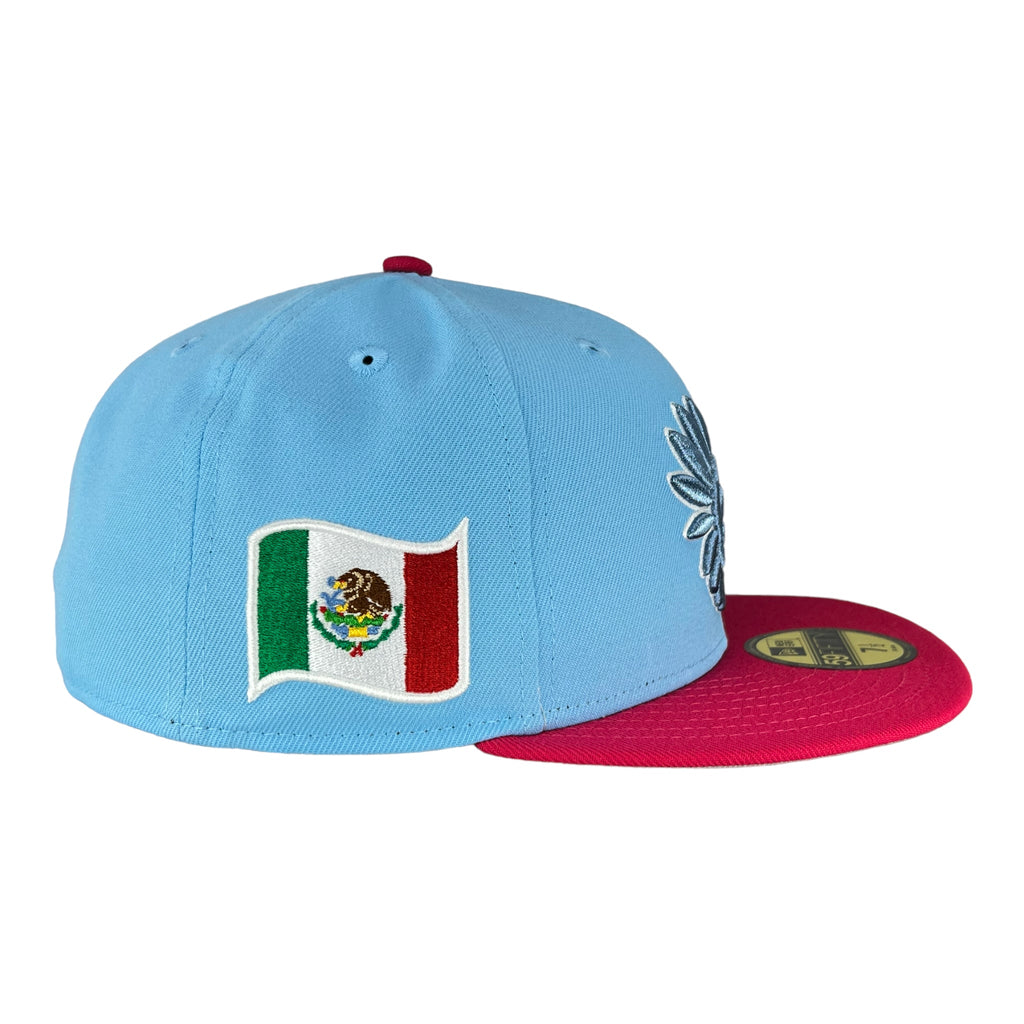 Mexico Dos Bright Rose New Era 59FIFTY Fitted Hat product image 4, provided for visual reference and product detail review