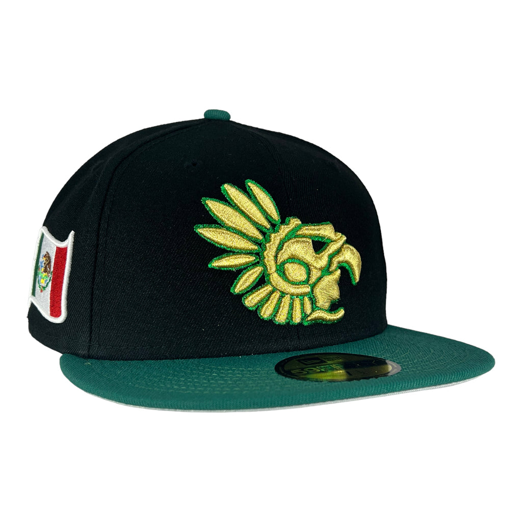 Mexico Black Emerald New Era 59FIFTY Fitted Hat product image 1, provided for visual reference and product detail review