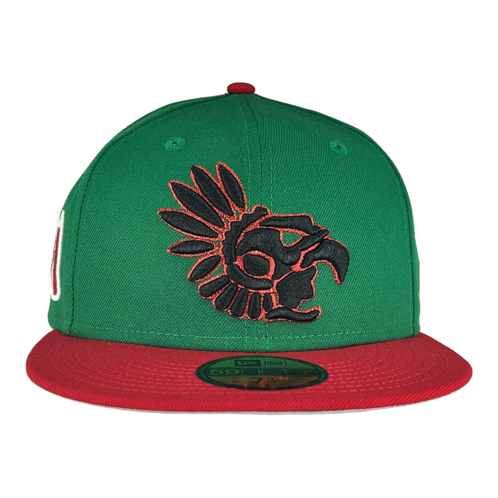 Mexico Green/Red Aztec New Era 59FIFTY Fitted Hat product image 2, provided for visual reference and product detail review