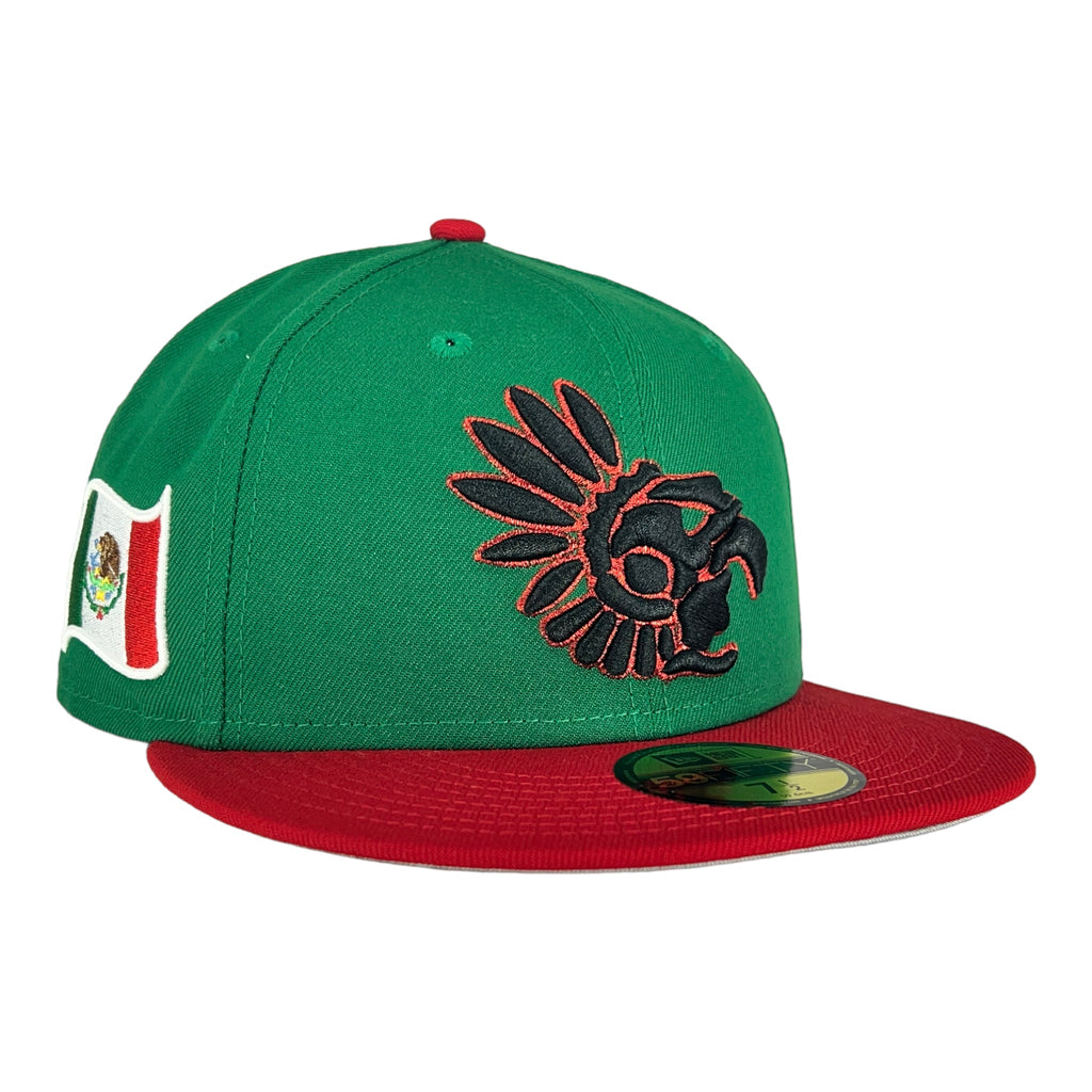 Mexico Green/Red Aztec New Era 59FIFTY Fitted Hat product image 1, provided for visual reference and product detail review