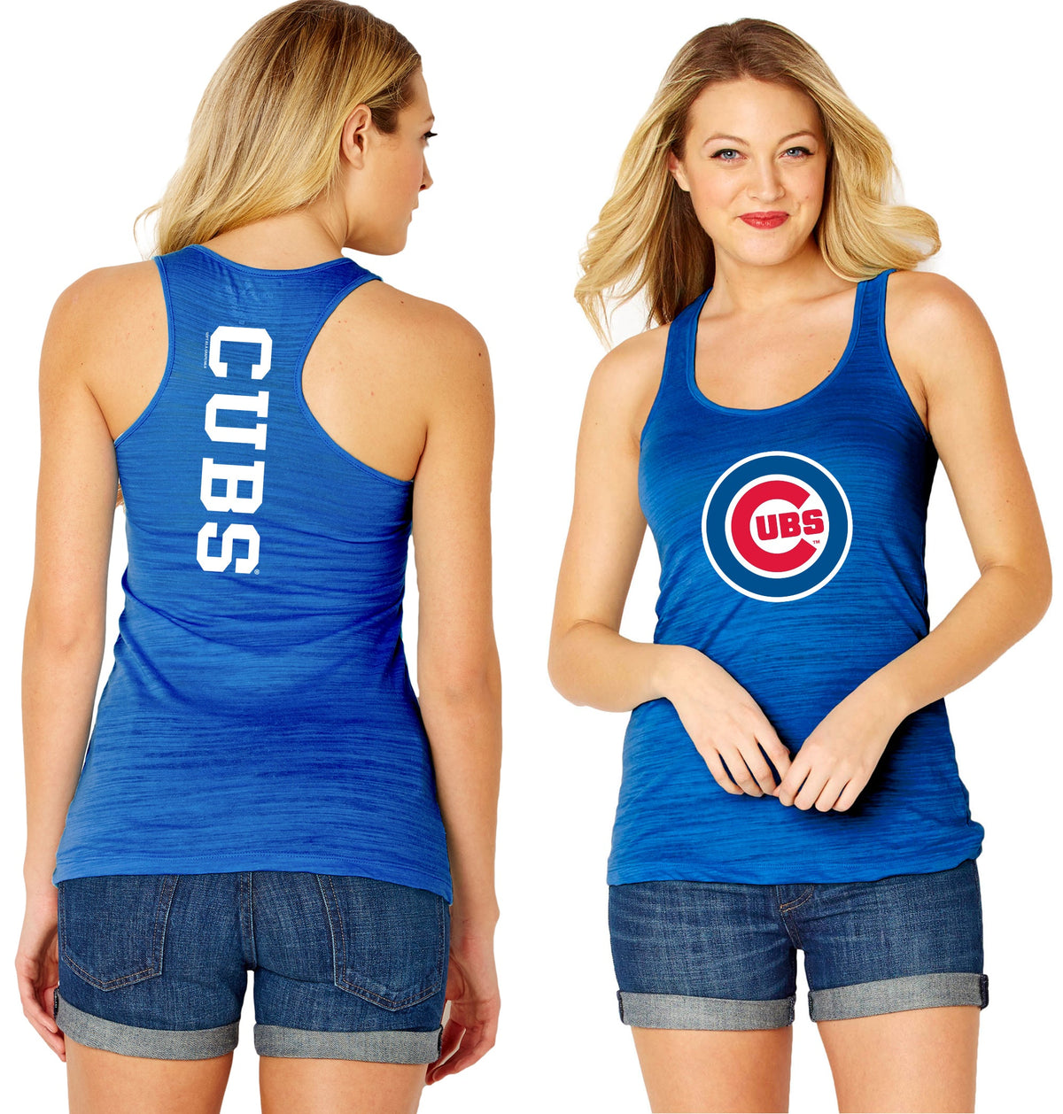 Chicago Cubs Women Royal Logo Tank-Top product image 1, provided for visual reference and product detail review