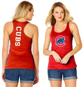 Chicago Cubs Woman's Red Logo Tank-Top product image 1, provided for visual reference and product detail review
