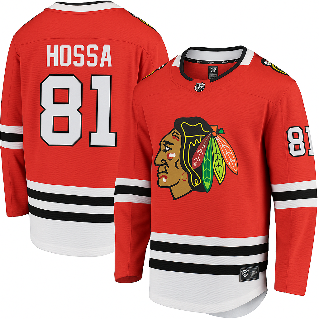 Marian Hossa Chicago Blackhawks Fanatics Home Red Breakaway Men Jersey product image 1, provided for visual reference and