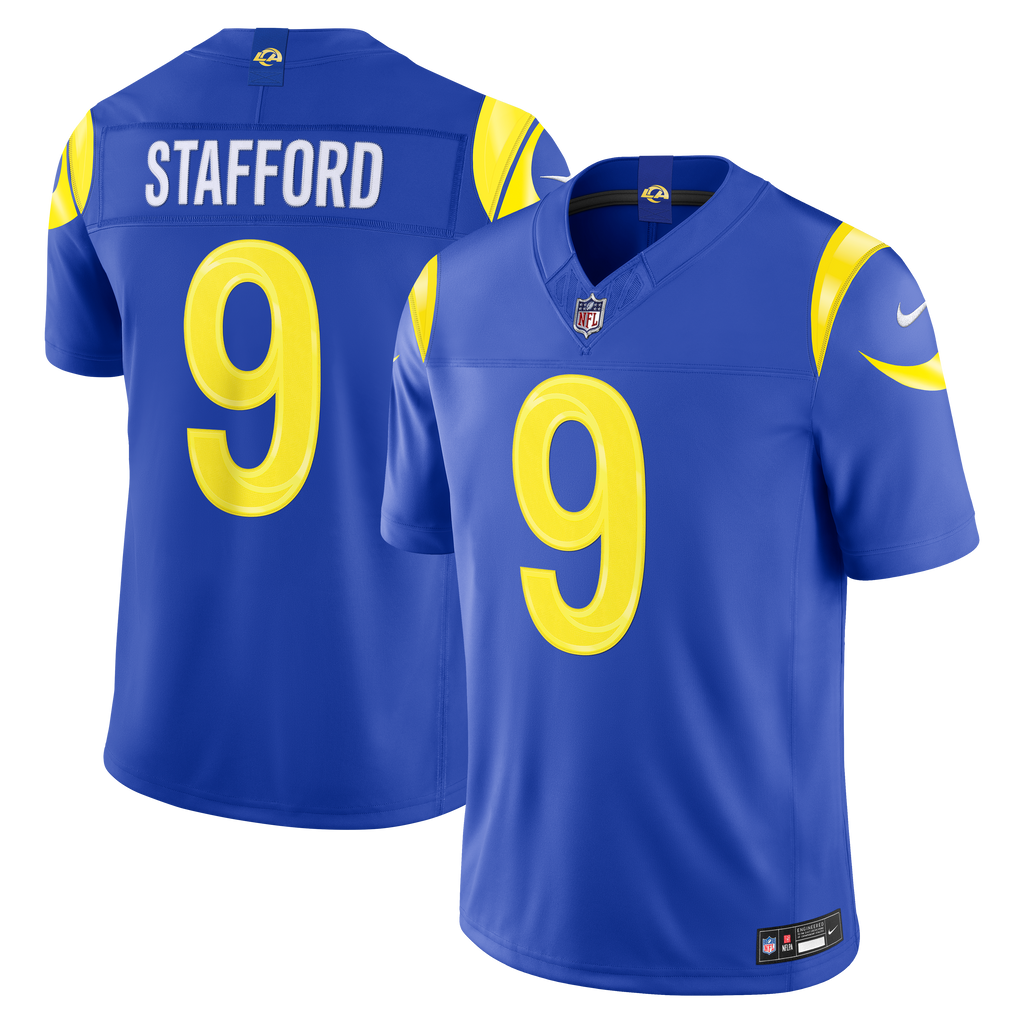 Matthew Stafford Los Angeles Rams NFL Nike Men Royal Blue Vapor F.U.S.E. Limited Player Sewn Jersey product image 3,