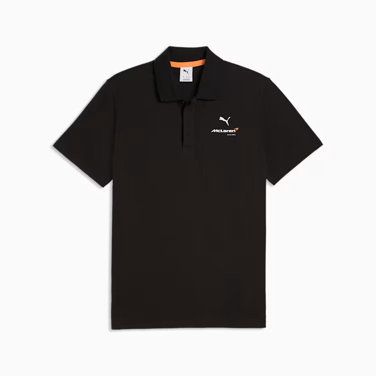 McLaren Racing F1 Puma Men Black Small Logo Polo Shirt product image 1, provided for visual reference and product detail