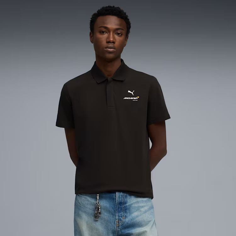 McLaren Racing F1 Puma Men Black Small Logo Polo Shirt product image 3, provided for visual reference and product detail