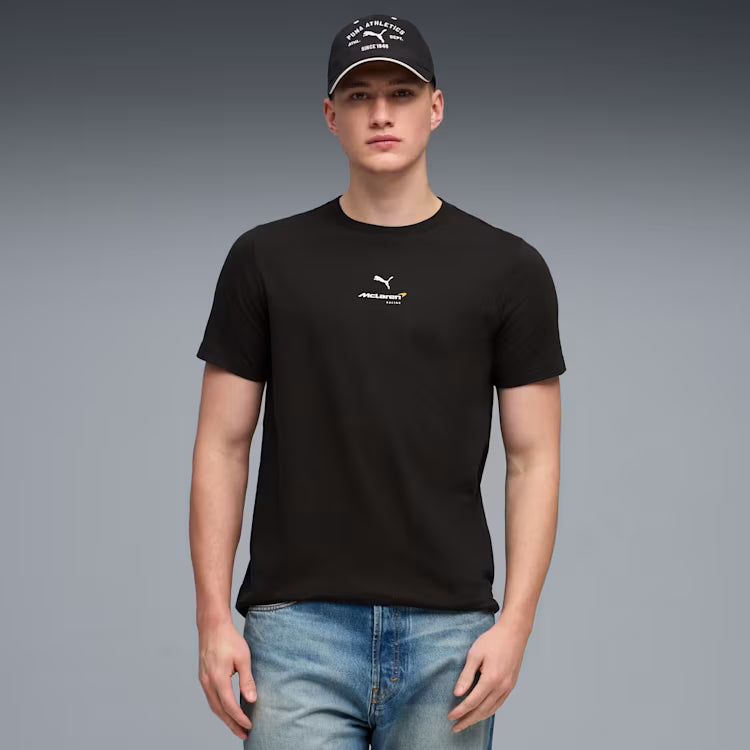 McLaren Racing F1 Puma Men Black Small Logo T-Shirt product image 4, provided for visual reference and product detail review