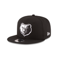 Memphis Grizzlies NBA New Era Men Black/White 9Fifty Basic Snapback product image 1, provided for visual reference and