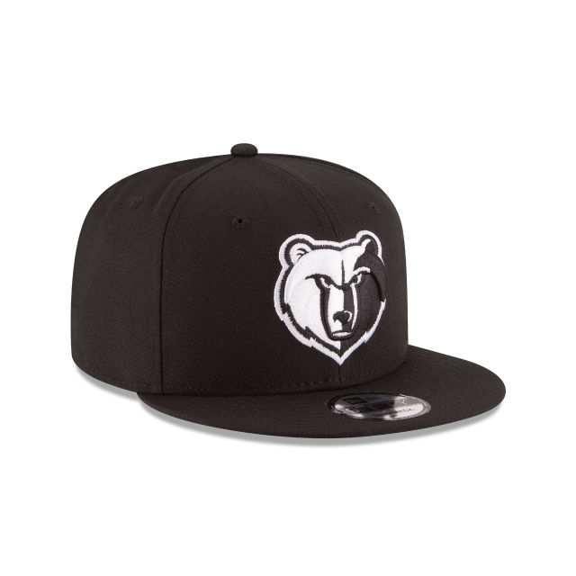 Memphis Grizzlies NBA New Era Men Black/White 9Fifty Basic Snapback product image 3, provided for visual reference and
