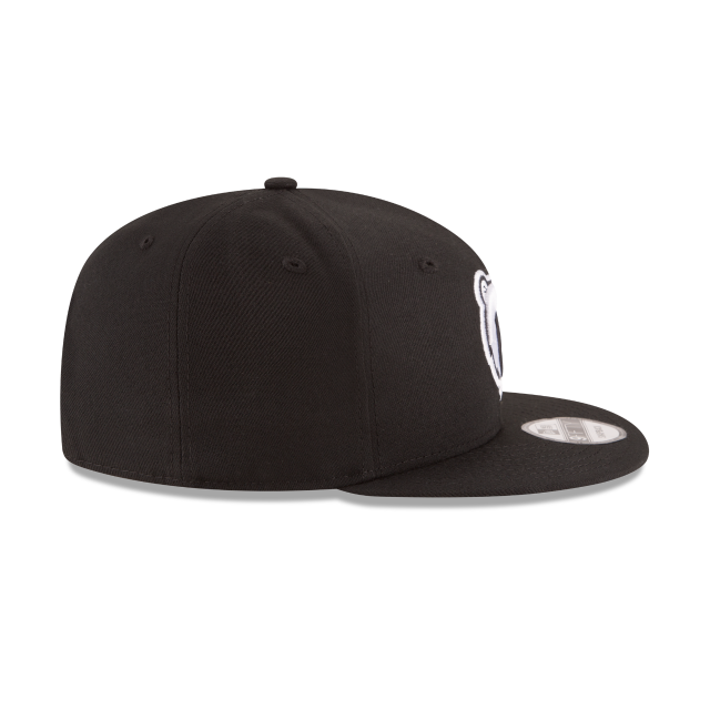 Memphis Grizzlies NBA New Era Men Black/White 9Fifty Basic Snapback product image 6, provided for visual reference and