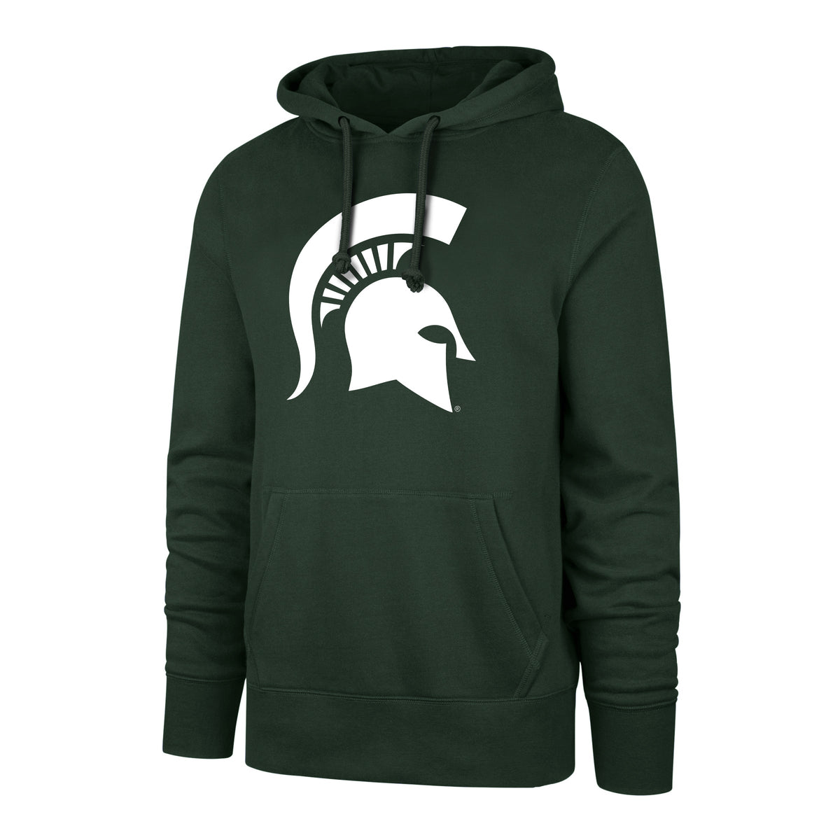 Michigan State Spartans NCAA 47 Brand Men Dark Green Imprint Headline Pullover Hoodie product image 1, provided for visual