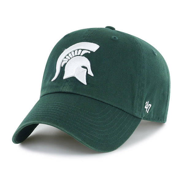 Michigan State Spartans NCAA 47 Brand Men Green Clean Up Adjustable Hat product image 1, provided for visual reference and