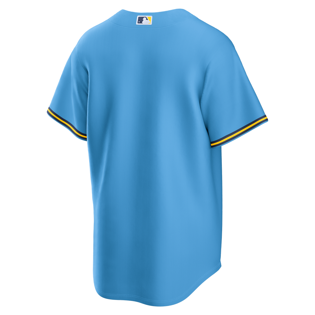 Milwaukee Brewers MLB Nike Men Powder Blue Away Replica Jersey product image 2, provided for visual reference and product