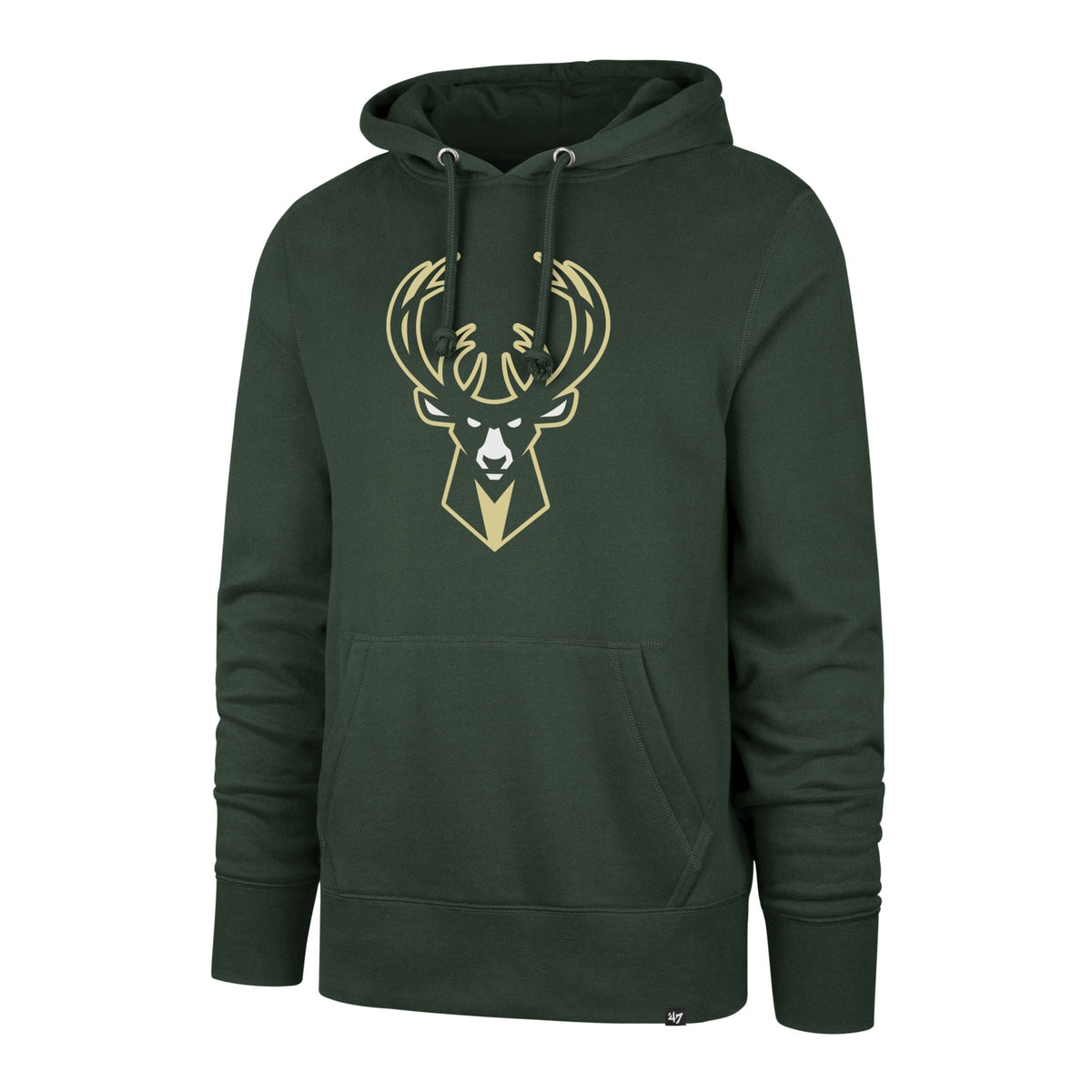 Milwaukee Bucks NBA 47 Brand Men Green Imprint Headline Pullover Hoodie product image 1, provided for visual reference and