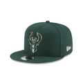 Milwaukee Bucks NBA New Era Men Green 9Fifty Basic Snapback product image 1, provided for visual reference and product